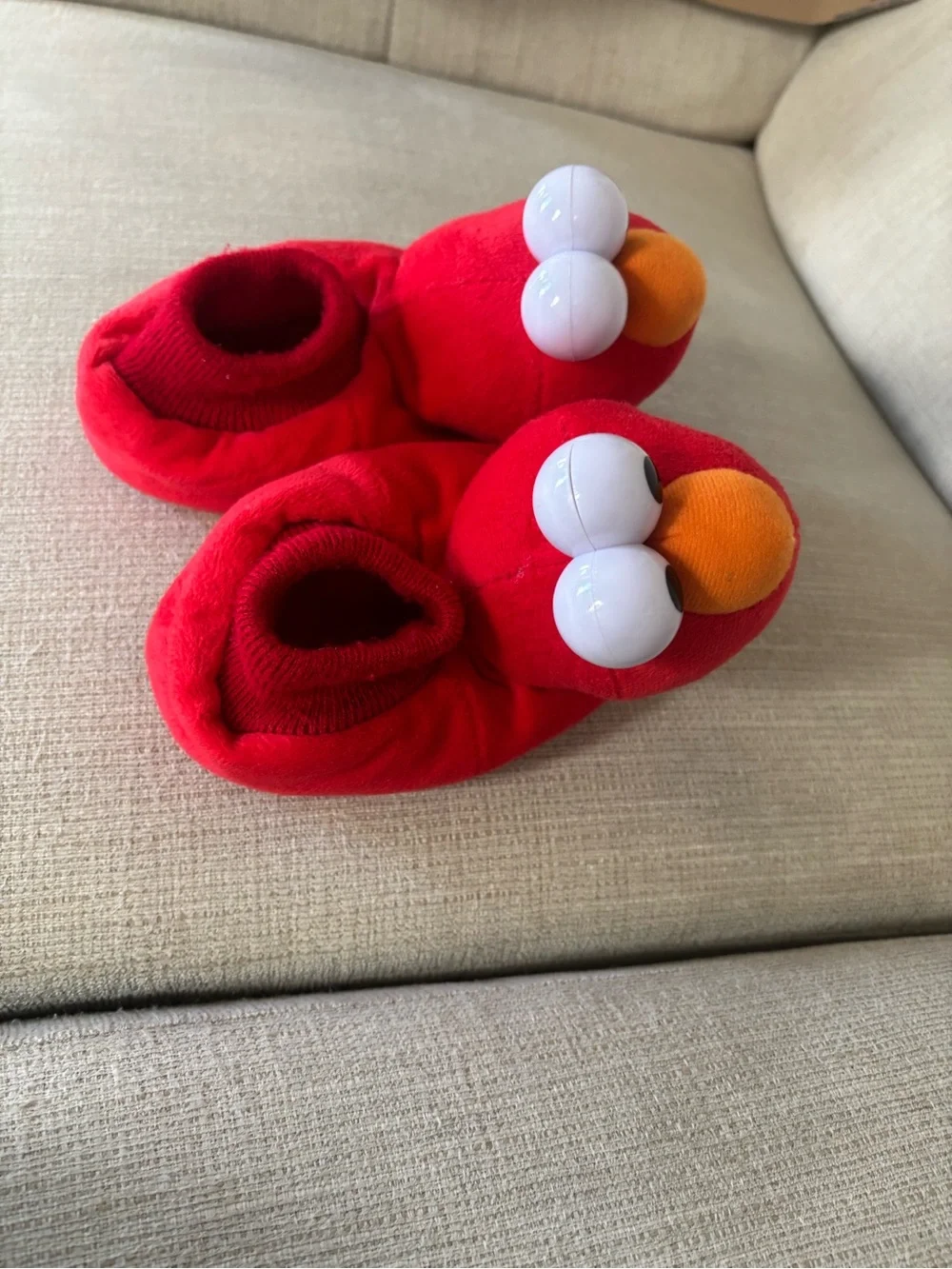 Sesame Street Elmo Red and Orange Kids Slippers